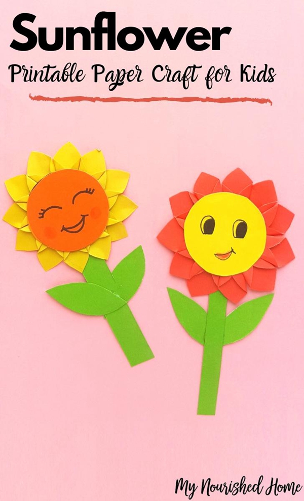 Children engaged in crafting colorful paper sunflowers, showcasing creativity and skill development.