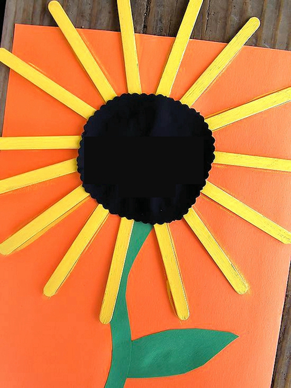 Craft Stick Sunflower Craft