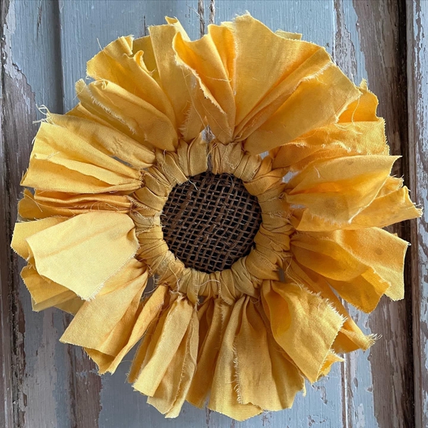 DIY Canning Ring Rag Sunflowers