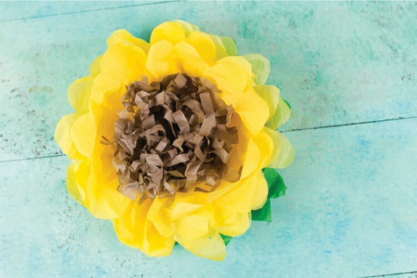 DIY Tissue Paper Sunflowers