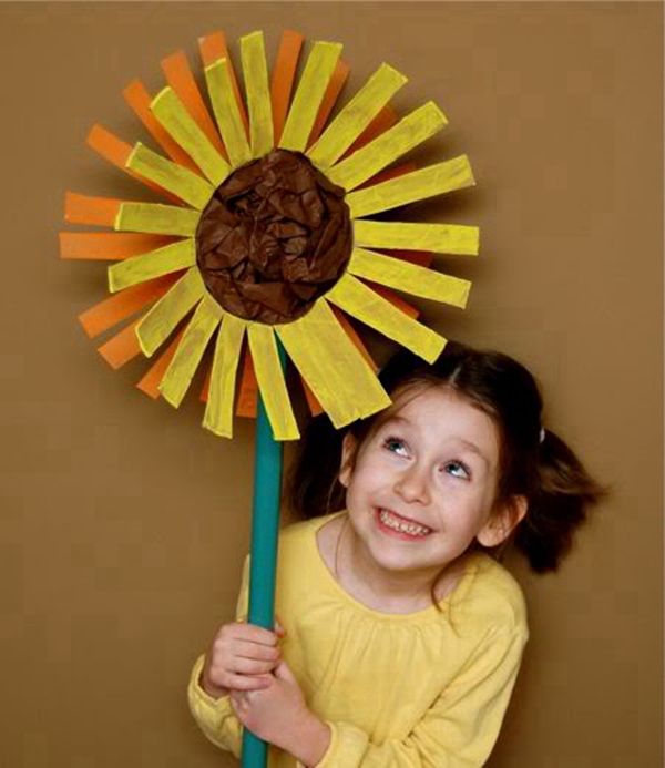 Giant Recycled Sunflower Craft