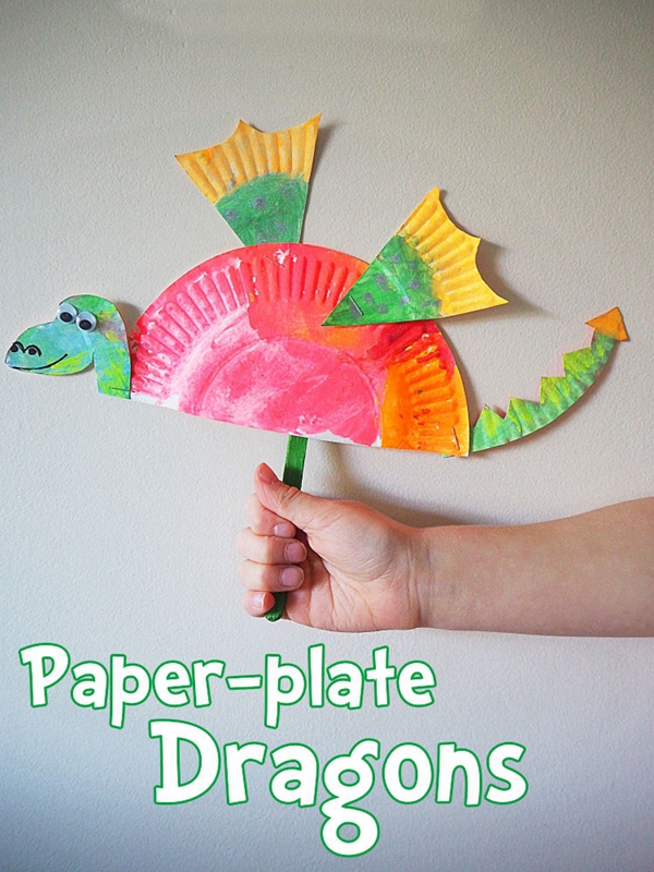 Colorful Paper Plate Dragon Craft for Kids