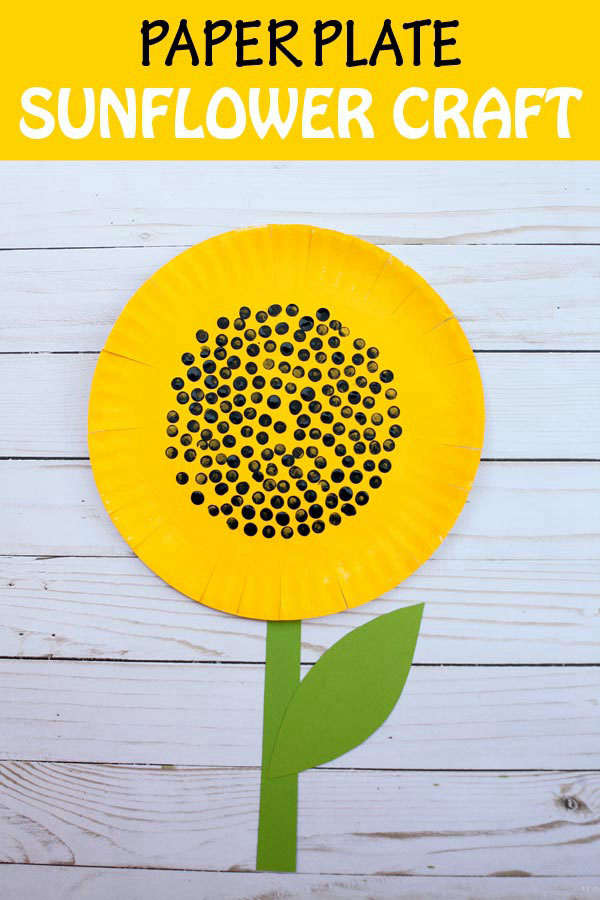 Paper Plate Sunflower Craft for Kids