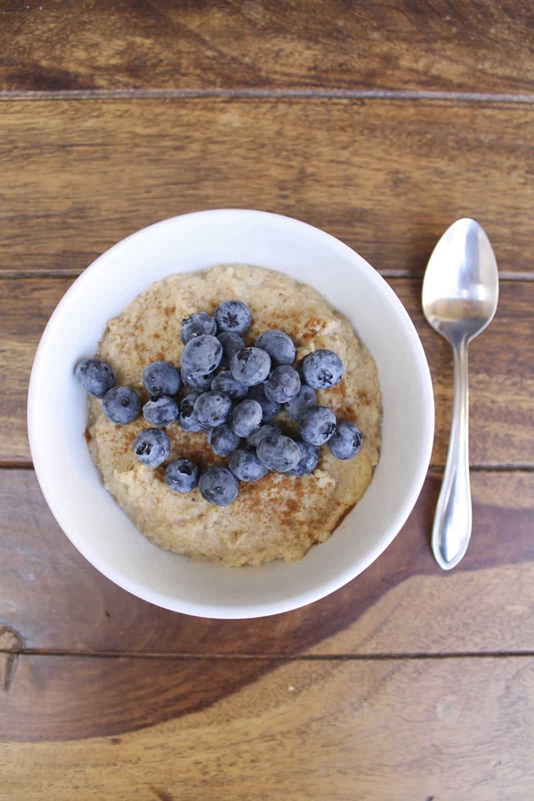 A bowl of easy paleo oats, perfectly suited for a paleo or vegan diet, with a natural sweetness and a satisfying, grain-free texture.
