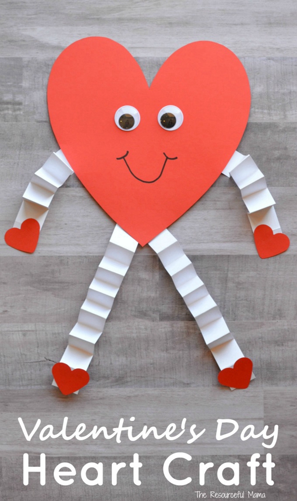 Valentine's Day Heart Person Craft for Kids